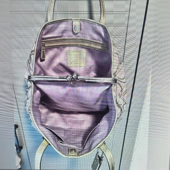 Coach Vintage Multicolor Plaid With Middle Pocket Kisslock Closure - Picture 8 of 16